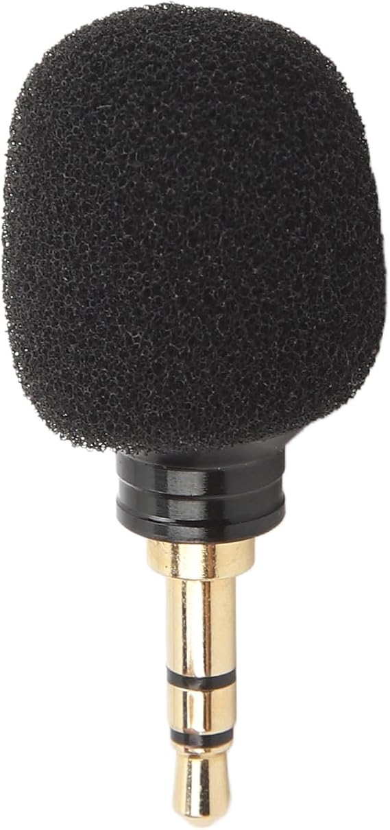 Mini Condenser Microphone, High Sensitivity Capacitance Flexible Mic for Singing, Live Streaming, Recording, with Windproof Sponge, Noise Reduction, 3.5MM Plug