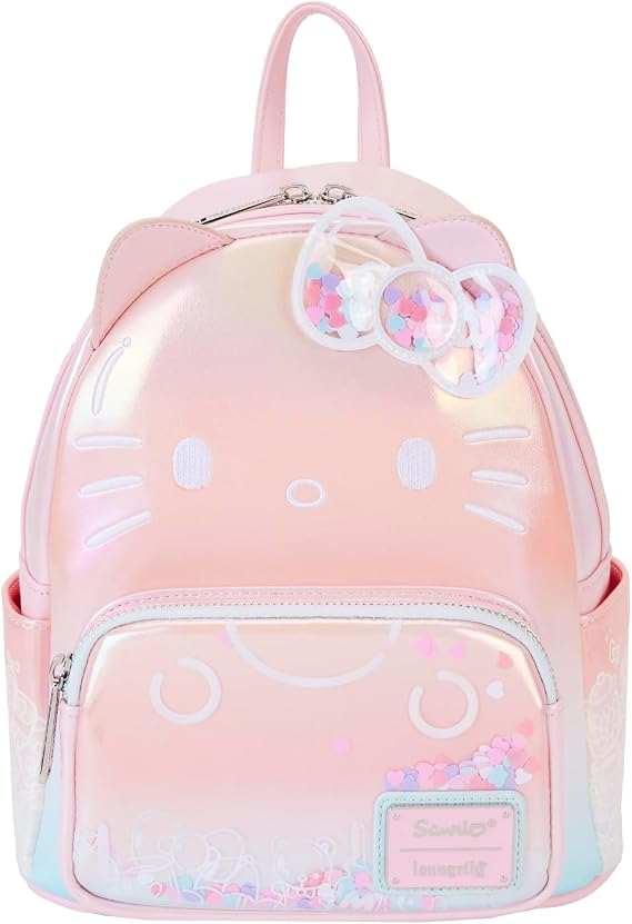 Loungefly Sanrio Hello Kitty 50th Anniversary Clear and Cute Womens Double Strap Shoulder Bag Purse, Multi, One Size, Mini Backpack