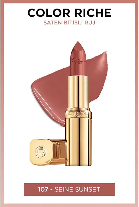L'Oreal Paris Color Riche Saten Bitişli Ruj - 107 Seine Sunset Nude