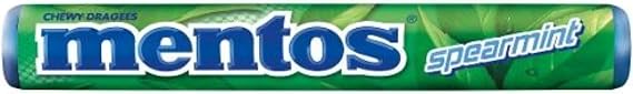 MENTOS Spearmint Candy Roll, Pack of 3, Burst of Spearmint Freshness, 112.5 g