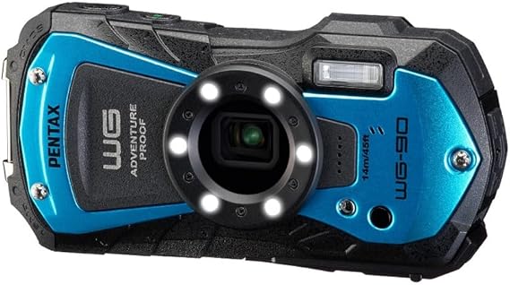 PENTAX WG-90 Blue - Standard-class, waterproof digital compact camera, designed for casual underwater photography to a depth of 14 meters