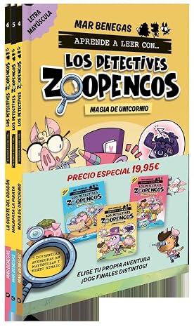 Pack Aprender a leer con... ¡Los Detectives Zoopencos! 4, 5 y 6: En letra MAYÚSC: En letra MAYÚSCULA para aprender a leer (libros para niños a partir de 5 años). Elige tu propia historia