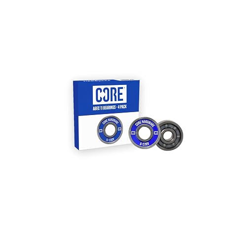 CORE ABEC 11 Skate Bearings - Pack of 4 Bearings for Skateboards, Scooters and Skates (4 Pack, Blue (ABEC 11)