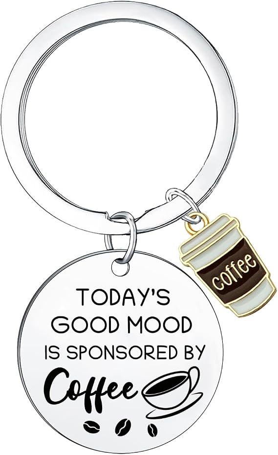 Waeceip Coffees Keyring Accessories Coffee Gifts for Coffee Lover Gifts for Women Men Gift for Coffees Drinkers Barista Gift Ideas Christmas Birthday Present