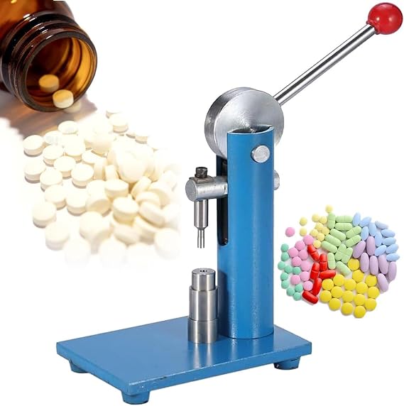Lever-Type Tablet Press, 3/6/8/10/12mm Lab Industrial Tablet Press Machine, Pill Stamping Maker Tableting Tool for Western Medicine Powder, Traditional Medicine