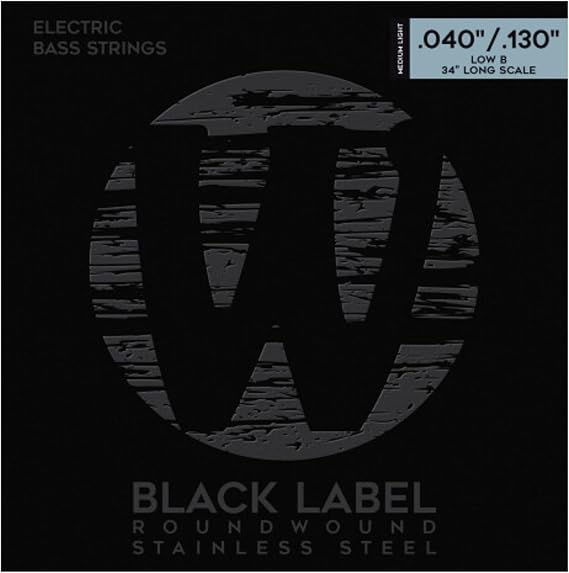Warwick Black Electric 5-String Med-Light 040-130 Bass Guitar Strings