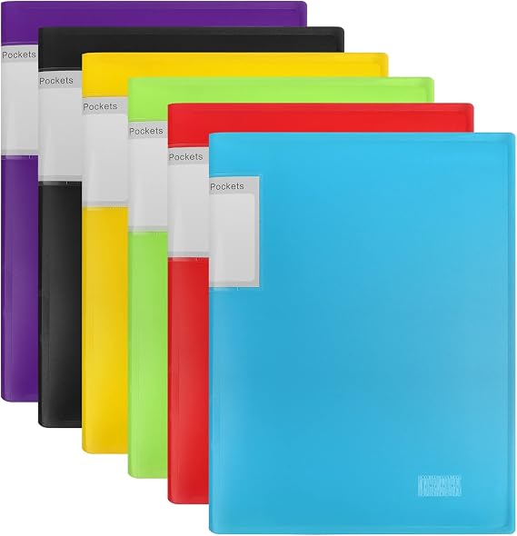 Presentation Display Book A4 Display Folders - 30 Pockets Project Folder Polly Pocket Folder with Sleeve (6 Colour)