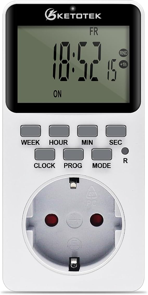 KETOTEK Digital Plug in Timer Socket Timer Switch Countdown