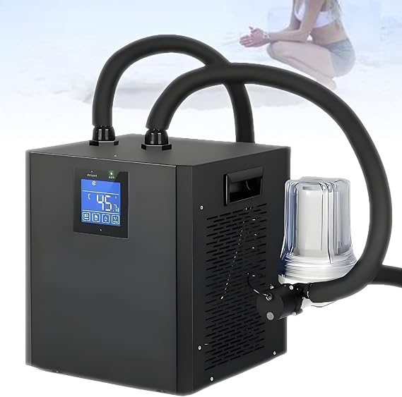 Ice Bath Chiller for Cold Plunge Tubs, 1/3 HP Water Chiller with External Filter Pump for Effective Recovery and Cooling in Home Use