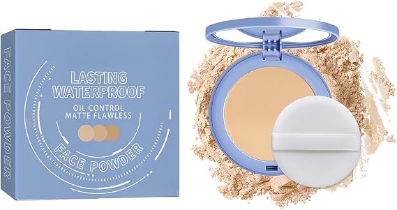 Oil Control Pressed Powder | Matte Flawless Waterproof & Long-Lasting Face Powder | Oil Control Pressed Powder With Mirror(Natural)