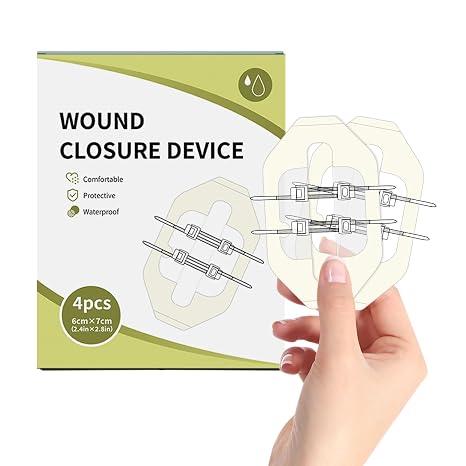 Wound Closure Kit 4 Pcs Wound Closure Strips Butterfly Bandages Stretchable Emergency Laceration Closure Kit for Closing Minor cuts Wounds
