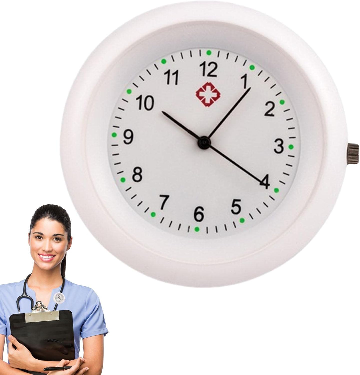 Stethoscope Clock | Clip Watches for Stethoscope Attachment | Accurate Waterproof Brooch Fob Clip- Pocket, Stethoscope Accessories for Clinic Staff, Professionals, Nurse