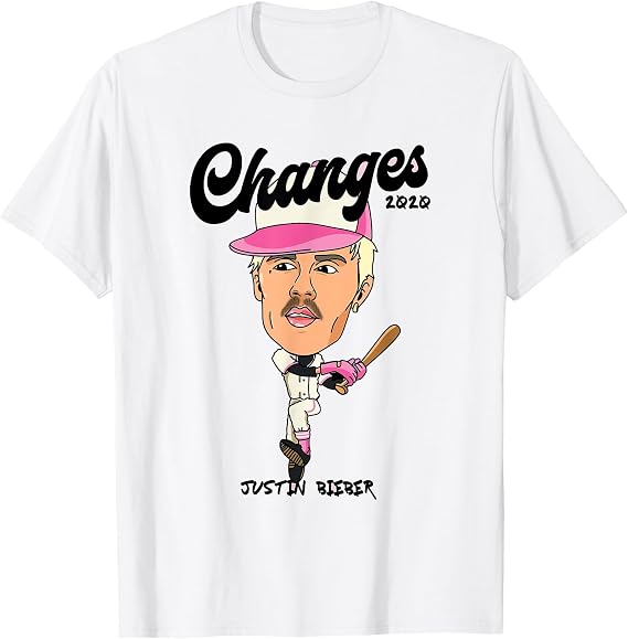 Justin Bieber Official Changes Baseball White T-Shirt