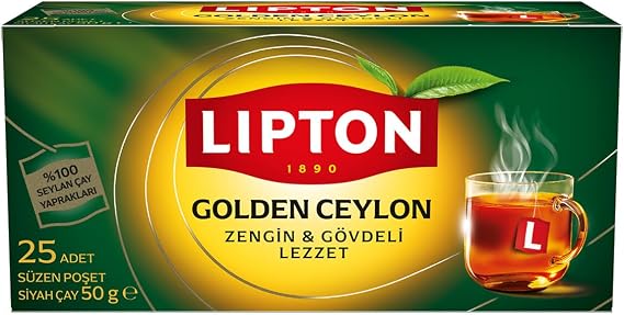 Lipton Golden Seylan Bardak Poşet Çayı, 12 X 25 X 2 Gr