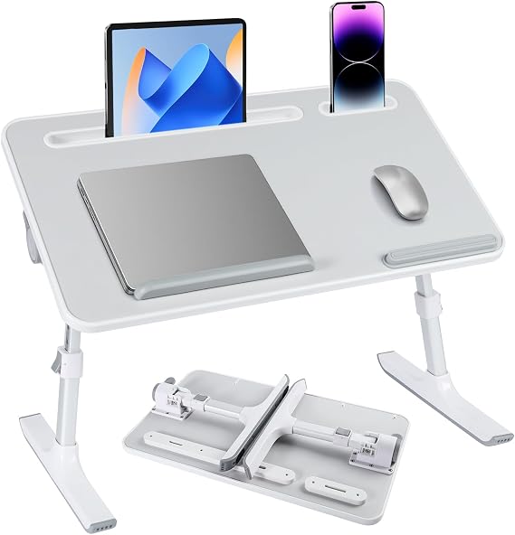 Laptop Bed Table with Height & Angle Adjustable