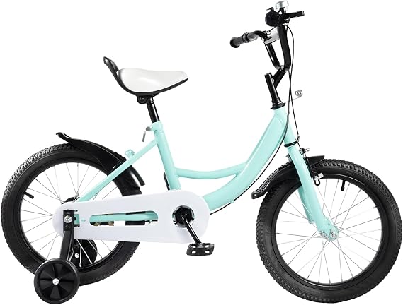 16 Inch Children's Bicycle with Training Wheels Suitable for Boys and Girls from 5-8 Years, Kids Bike for Children 100cm to 135cm tall Gifts for Children