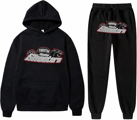 Mens Tracksuits Long Sleeve Hooded Sweatshirts and Sweatpants Tracksuit Full Set Unisex Y2K Jogging Suit Warm Two-Piece Sweatsuits Workout Sets Crew Neck Hoodies with Jogger Bottoms Xmas