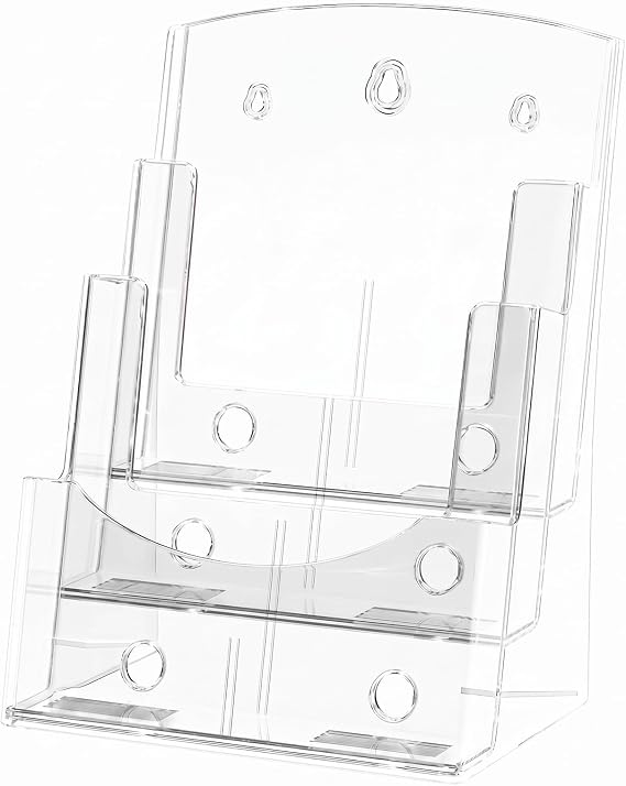 3 Pocket A4 Portrait Leaflet Holder, Document & File Organizer, 1 Pack