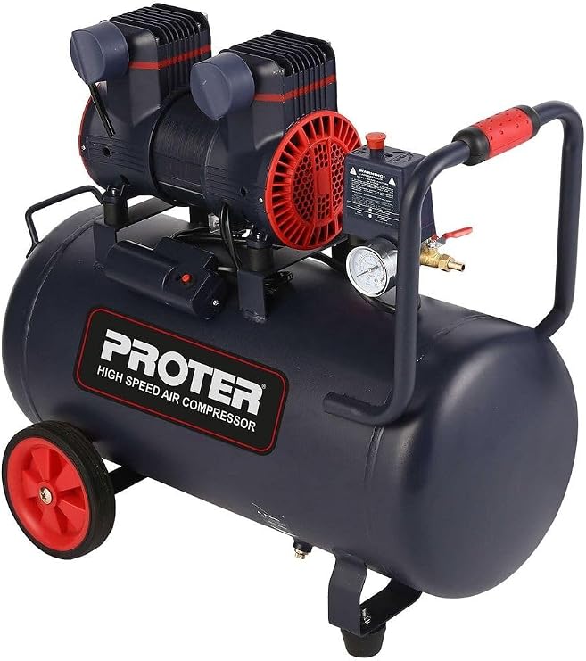 Proter 50lt 2hp 8 Bar Yüksek Hızlı Yağsız Sessiz Hava Kompresörü, 00789