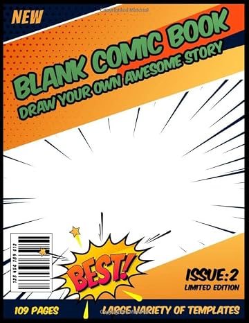 Blank Comic Book - Draw your own awesome story: Large variety of templates | Blank Comic for Kids
