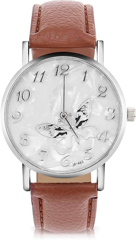 Tbest Reloj Cheap Women's Watches Fashionable PU Leather Strap Quartz Watch Ladies Female Analogue Wrist Watches White
