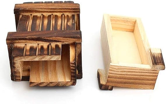 Magic Puzzle Box,Mini Compartment Wooden Secret Toy