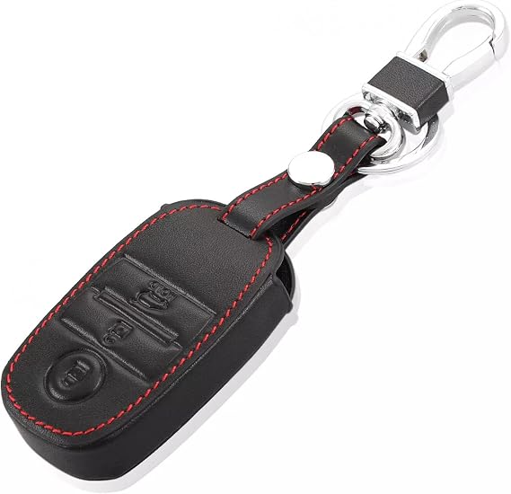 Leather Car Key Case Remote Protector Cover Bag Shell Keychain Accessories For KIA RIO K2 Cerato Optima K3 K5 Sportage QL Sorento 2016-2018