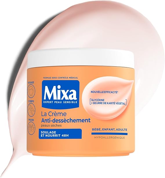 MIXA 48H Hydration Anti-Dryness Cream for Sensitive Dry Skin 400ml