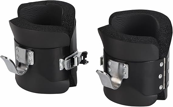 1 Pair Inversion Boots Boots with Steel Buckle, Solid Steel Frame Hang Ups Boots for Muscle Stretching, Improved Posture and Fitness Training, Comfortable Padded Sides