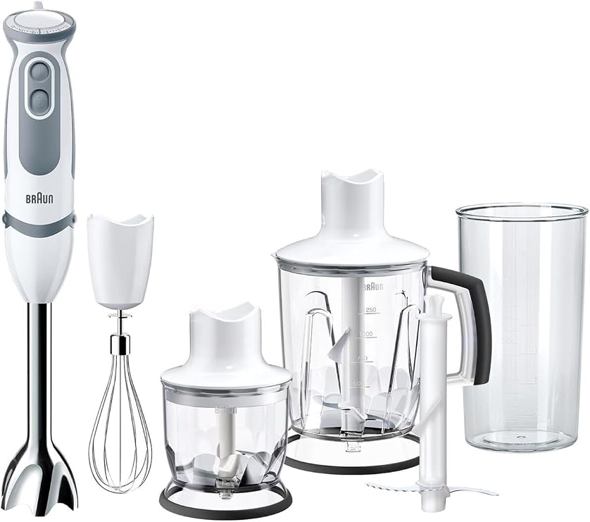 Braun MultiQuick 5 – Minipimer of 1000 W Whisk Glass 1250 ml White