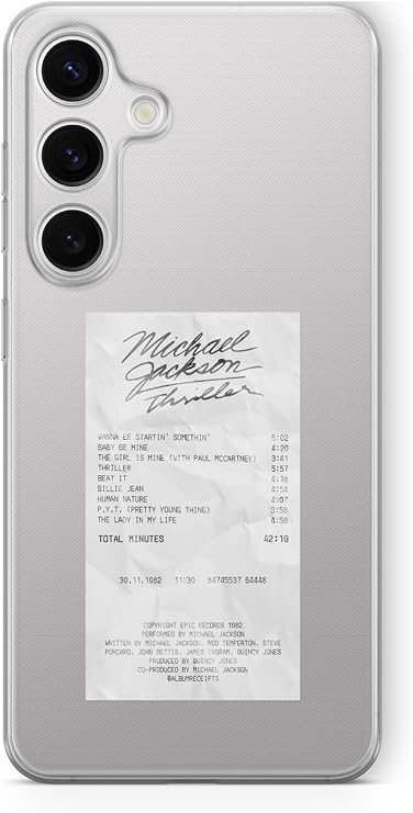 Multitronic Samsung Galaxy A36 Uyumlu Michael Jackson Thriller Albüm Fişi Tasarım Baskılı Şeffaf Kılıf