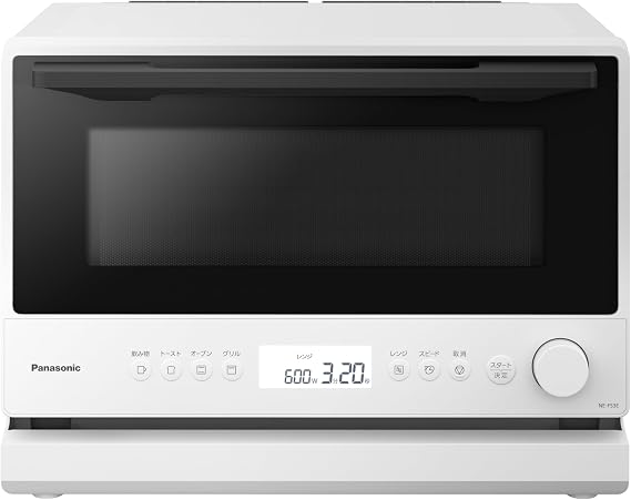 Panasonic NE-FS3E-W 7.1 gal 23 L Oven Stove, Compact Model, Flat Table, Speed Warming, Absolute Temperature Sensor, White