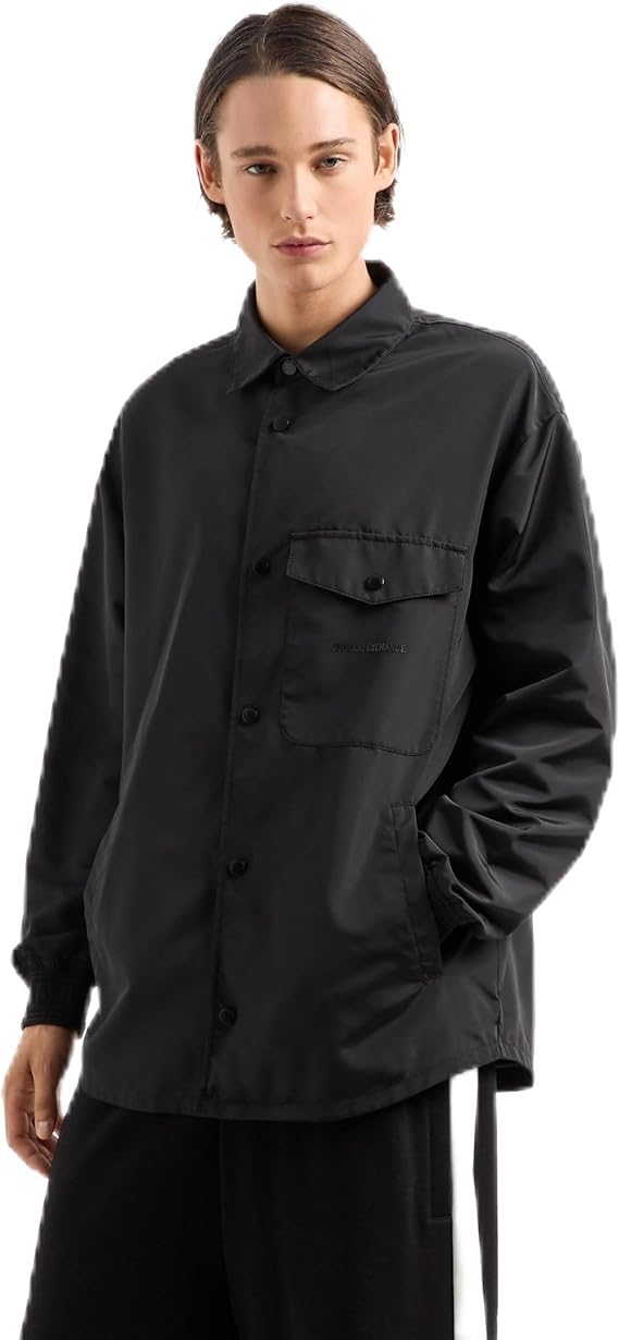 Armani Exchange Men's Clean Lines Button Up Shirt Jacket COAT