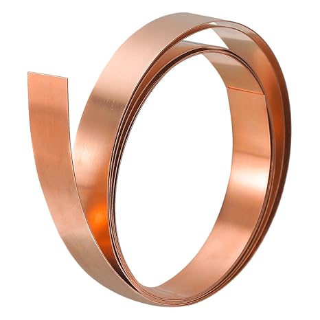 uxcell Copper Sheet Roll, Metal Foil Plate 1000mm x 10mm x 0.5mm
