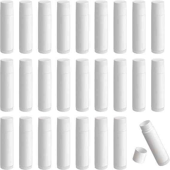 25Pack Lip Gloss Tubes,Empty Lip Balm Containers,White, 5ml