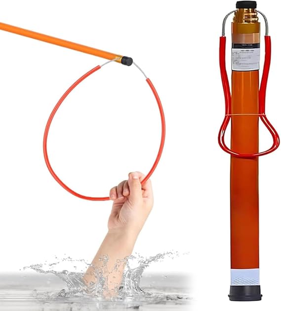 Kurtarma direği, ayarlanabilir teleskopik direk, 1,2 m ila 10 m arası havuzlar için, ağır hizmet tipi fiberglas, acil durum kancası, güvenlik için gerekli güvenlik ekipmanı