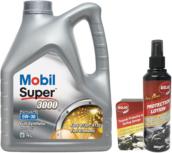 Mobil Super 3000 X1 Formula FE 5W30 Motor Yağı 4 L + 00117 Gojo Araç Bakım Seti