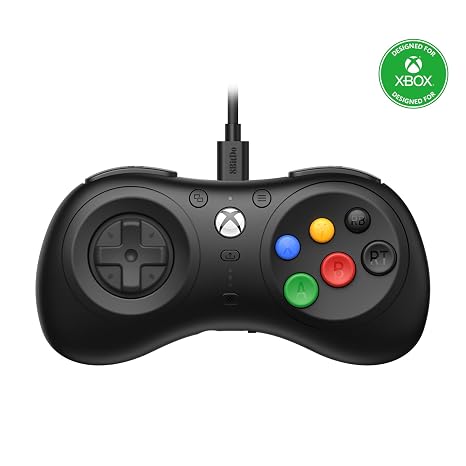 8Bitdo M30 Wired Controller for Xbox Series X|S Xbox One and Windows with 6-Button Layout - Officially Licensed