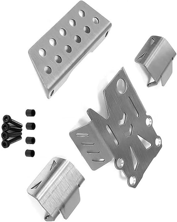 Protective Chassis Guard For Crawlers H12Y Toy Remote Control Car Accessories Stainless Steel Plate Supplies Skid Plate Upgrade Aluminum Skid
