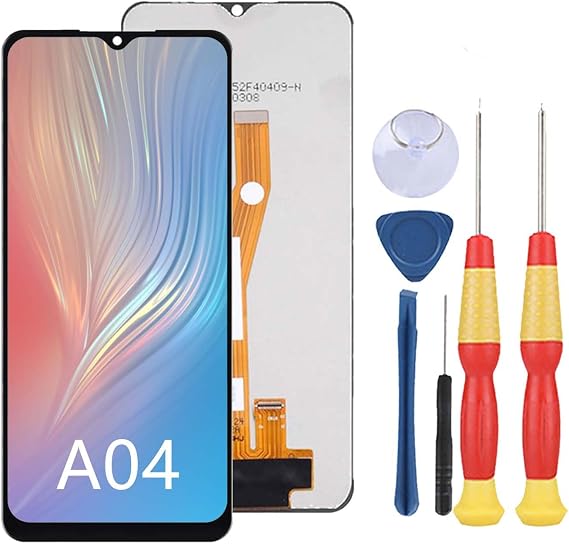 LCD Display Compatible with Samsung Galaxy A04 SM-A045F A045F/DS LCD Display Touch Screen Assembly Repair Replacement Parts with Tools.