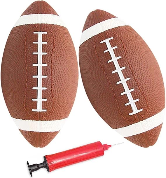 Soccer Rugby Ball Kids Inflatable Training Pvc Set of 2