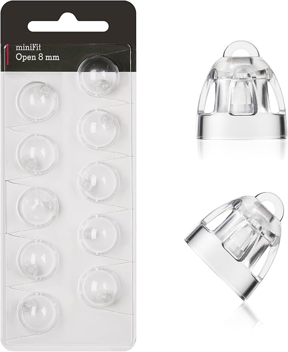 10Pcs Hearing Aid Domes 8mm Soft Silicone Double Vent Bass Domes
