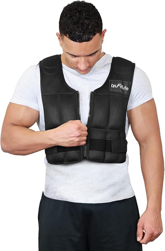 DH FitLife Adjustable Weighted Vest 10/20/30kg | Weighted Running Vest