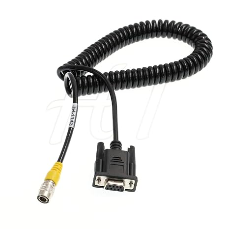 HangTon Connect Total Station Coiled Data Cable Hirose 6 pin to RS-232 DB9 Serial for TOPCON SOKKIA SET610 Gowin South