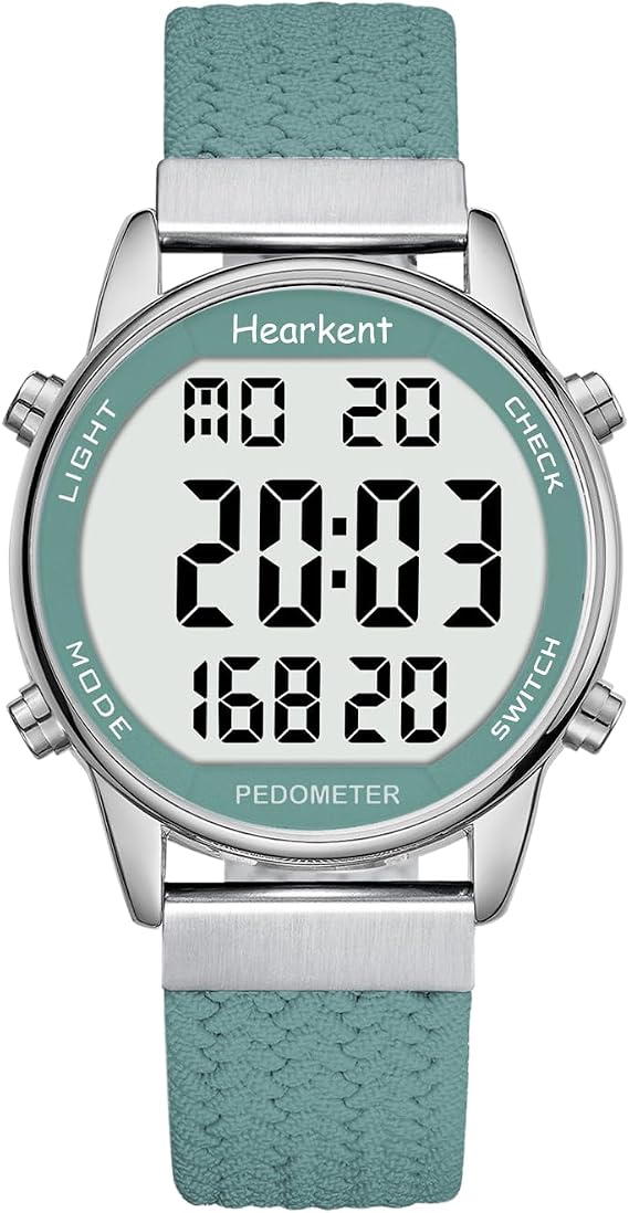 Hearkent Pedometer Watch for Women, Step Tracker with Calories Counter