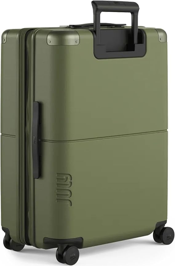 July Checked Expandable Suitcase, Airline Approved, 24.5", Moss