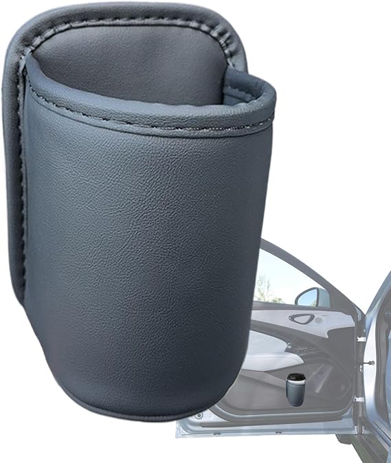 Car Side Door Leather Cup Holder Seam Pocket Storage Organizer With Water Bottle Holder for Back Seat Drinks