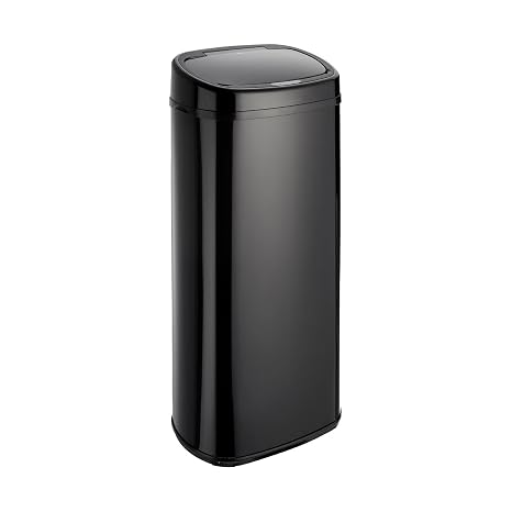 Dihl 68L Onyx Black Motion Sensor Bin with Black Lid