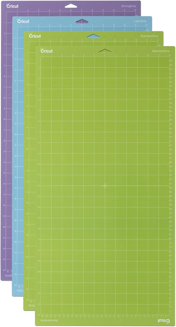 Cricut Machine Mats Variety Pack, 12" x 24" Reusable Cutting Mats for Crafts with Protective Film, with Cardstock, Iron-on, Vinyl and More, for Explore and Maker
