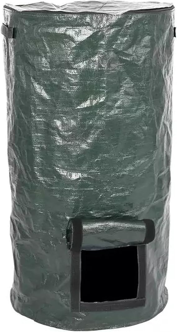 Compost Bin Leaf Trash Bag Large Capacity Waterproof PE Material Organic Compost Bag Extra-Large Heavy-Duty Garbage Can Garden Supplies Composting Bag